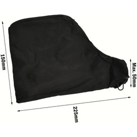 NOQUKA 255 Miter Saw Dust Bag (Black) -with Zipper and Corded Adjustable Stand, Dust Bag for Miter Saws, Table Saws, Belt Sanders, Edge Planers, Diagonal Saws (1 PACK)