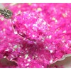 Pink Iridescent Ice Glitter Flakes for Nail Art - Lightweight