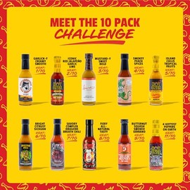 Hot Ones Season 29 - Hot Sauce Challenge - Variety Pack - Hot Sauce Gift Sets - Unique Small Batch Sampler Gift Set - Made with Natural Ingredients - 5 fl oz Bottles (10-Pack)