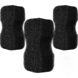 Horse Grooming Kit - 3 Pcs Black Sponges for Cleaning, Massaging, and Bathing, Large Size, Soft and Durable, Perfect for Horse Care