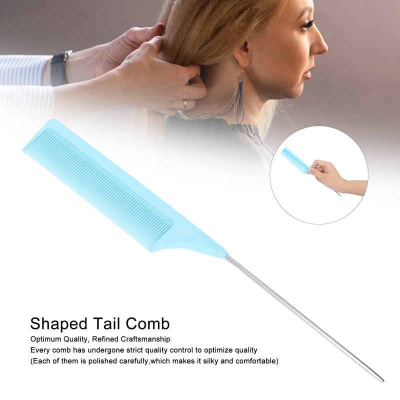 Professional Lat Tail Comb, Pin Tail Comb Steel Tail Comb