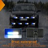 Nilight 8PCS Led Strobe Lights 12LED Blue White Emergency Light