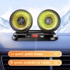 Unbranded Electric Fan Dual Head Car Cooling Fan360°Rotatio