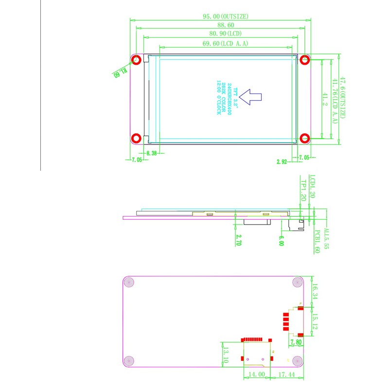 'Aihasd Nextion Enhanced 2.4 HMI Intelligent Smart Usart UART Serial