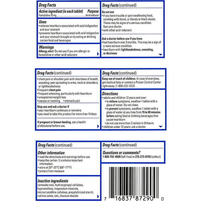 Pepcid AC Tablets Original Strength 90 Tablets (Pack of 2)
