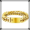 BIYONGDE Mens Cuban Link Chain Bracelet, Gold Color Miami Cuban