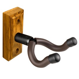 Guitar Wall Mount, Solid Wood Guitar Hanger, Guitar Wall Hanger, Guitar Accessories, Rotatable U-Shape Hardwood Guitar Holder Hook for Acoustic, Electric Guitar (1, Zebrawood)