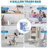 4 Gallon Trash Bags Drawstring, Small Trash Bags Tear-Free, 4