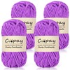 Coopay Wool for Crocheting, 4 x 50 g Chunky Wool