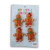 Christmas Puffy Fabric Gingerbread Ornaments - 4 Count