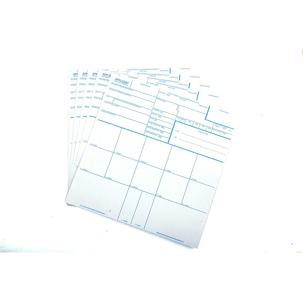 Fingerprint Cards, Applicant FD-258, 5 Cards