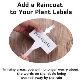 28 Pack Outdoor Plant Label, Large Waterproof Plastic Plant T-Type Tags, Durable Nursery Garden Markers, Perfect for Herbs, Flowers, Vegetable (Height 11.8'')
