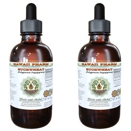 Buckwheat Alcohol-Free Liquid Extract, Buckwheat (Fagopyrum Esculentum) Dried Sprouting Seed Glycerite Hawaii Pharm Natural Herbal Supplement 2x2 oz