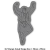 'Scottish Dancer' Rubber Stamp - Unmounted Design for Crafting &