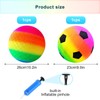 LETTERASHQP Rainbow Balls Inflation, Children's Play Ball, Rainbow PVC Soft