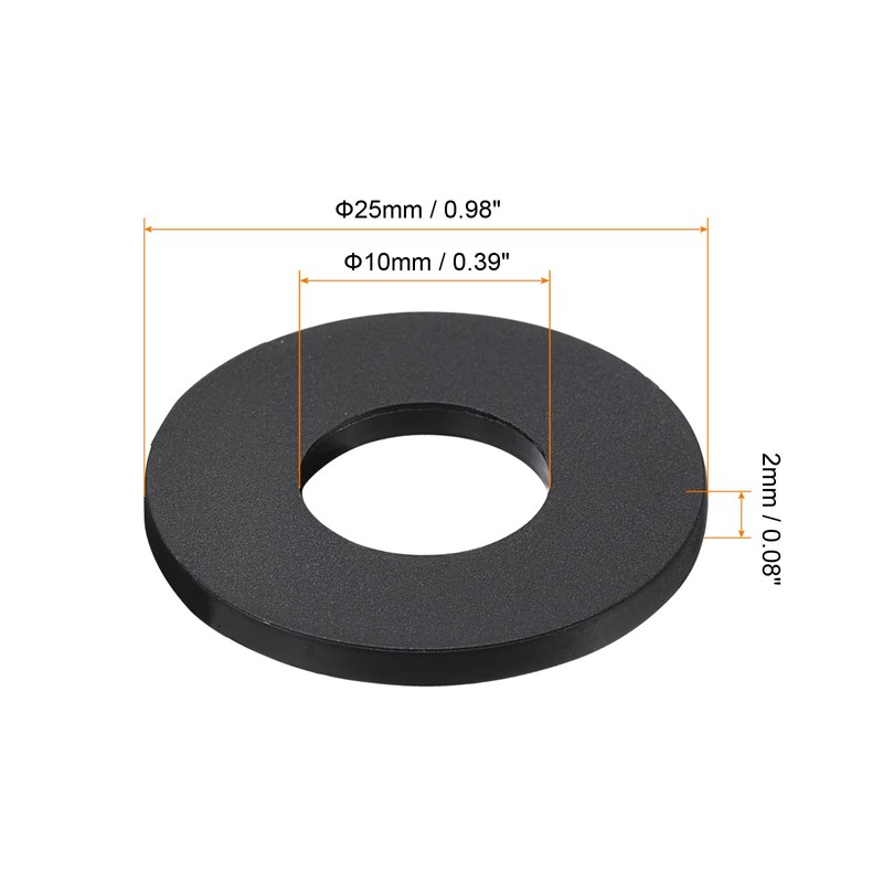 PATIKIL M10 Nylon Flat Washers 8 Pack 10mm Inner Diameter