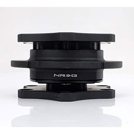 NRG Innovations NRG-SRK-R200BK-MB SFI 42.1 Spec D shaped Steering Wheel Quick Release Short Hub Adapter, 6x70mm Bolt Pattern Matte Black Body/Matte Black Ring