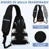 RAINSMORE Mochila Cruzada para Hombre Bolsas al Hombro Impermeable Bolso