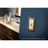 Franklin Brass Paisley Wall Plate, Tumbled Antique Brass Double Decorator