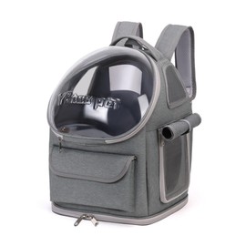 Breathable Cat Backpack Carrier, Large Space Cat Bubble Backpack for Kitty & Small Dog up to 18lbs, Foldable Cat Carrier Backpack, Transparent Airline Approved Carrier for Travel