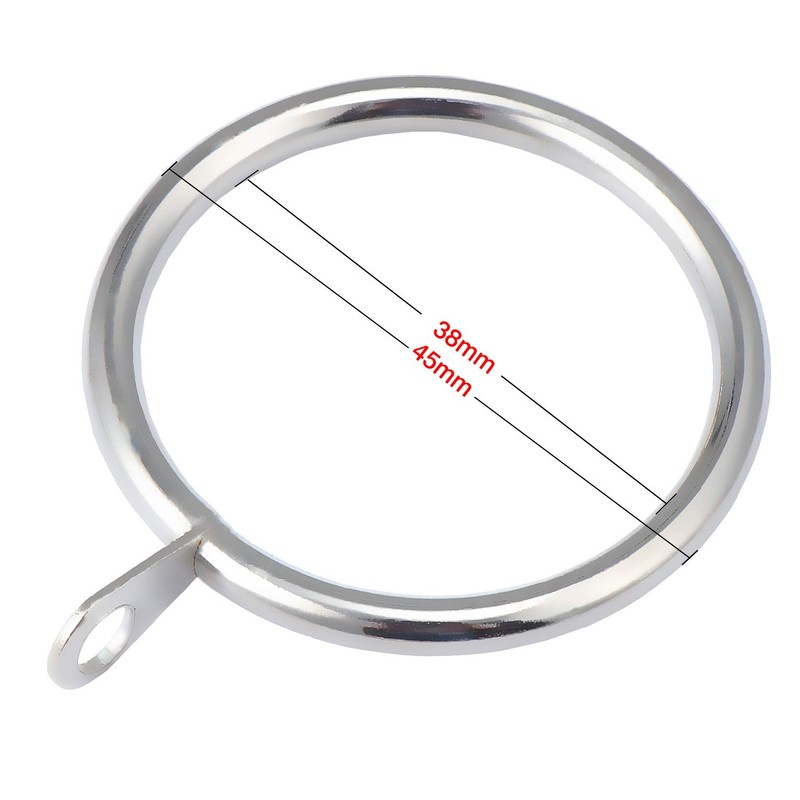 Coolty Pack of 60 Metal Curtain Rings Hanging Rings for