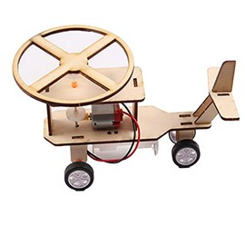 Wooden Moving Building Kit Educational Interactive Science and Technology Handmade DIY Kids Toys Challenges Initiatives (Helicopter Models)