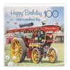 Hunts England - Traction Engine 100th Birthday Card For Him - Age 100 - Steam Tractor - Milo's Gallery - Age One Hundred Birthday Card - Men's 100th Birthday - 100 Year Old Birthday
