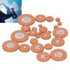 25Pcs Saxophone Pads Brown Sheepskin Sound Hole Resonator Gasket Wind