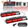 2x16.8 Inch Red Security Light W/Take Down 48 LED Safety