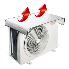Outdoor Unit Cover, Aluminum Foil, 37.4 x 18.5 inches (95 x 47 cm), For Winter, Air Conditioner, Outdoor Unit, Sunshade, Heat Shielding Protection, Temperature Rise, Suppression, Waterproof,