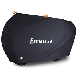 Emersa Bicycle Cover Waterproof 600D Oxford Fabric High-Quality Bicycle Garage Tarpaulin Waterproof Bicycle Protective Cover with Bag (Dark Blue, for 1 Bicycle 180 x 70 x 110 cm)
