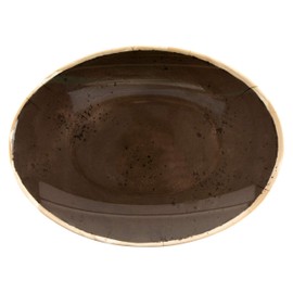 GET OP-1518-PCF Oval Melamine Serving Platter, 15" x 11", Pottery Coffee