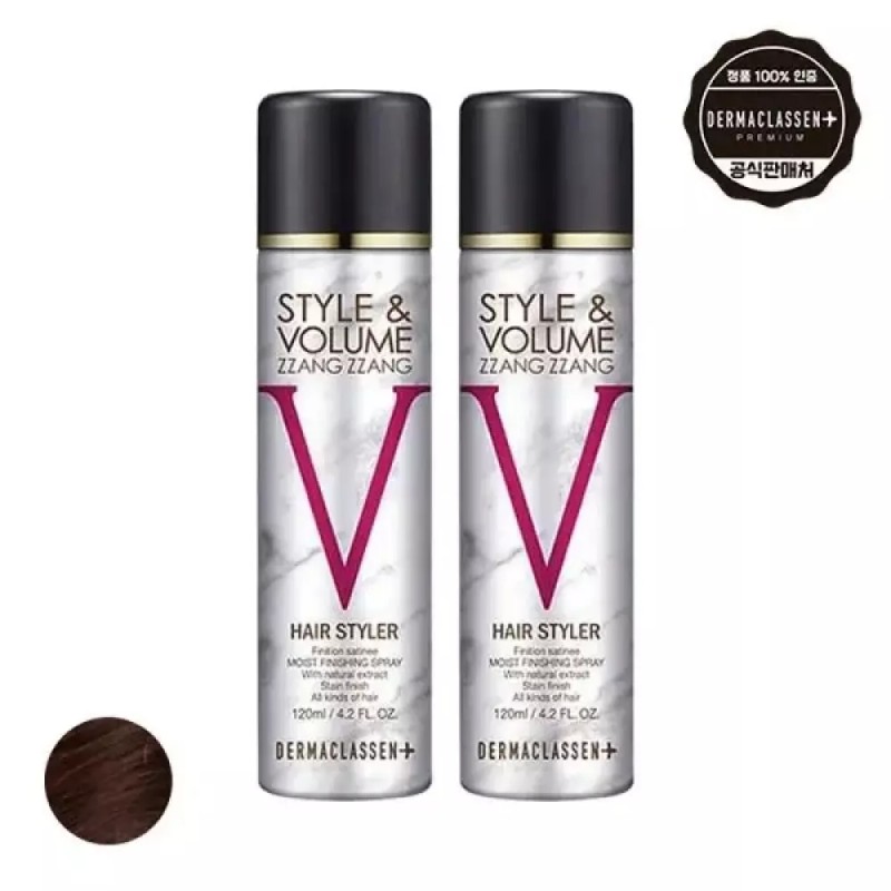 The Dermaclean 더마클라센 스타일앤 볼륨짱짱 흑채 스 프레이 자연갈색 120ml