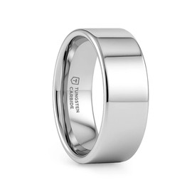 Thorsten SPARTAN | Flat Tungsten Rings for Men | Tungsten | Comfort Fit Wedding Ring Band - 6mm - Size 9