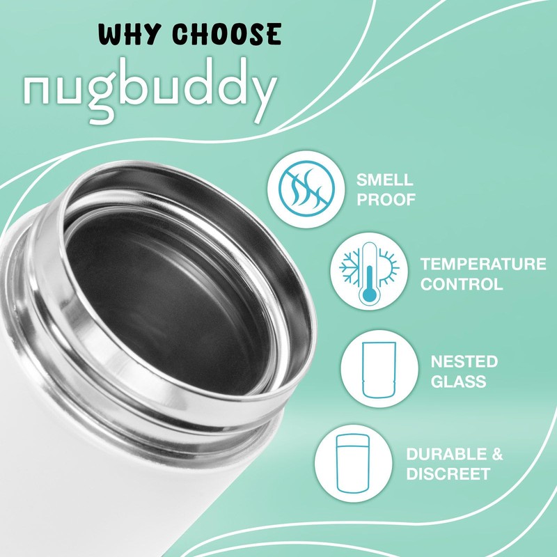 nugbuddy Mini Airtight Storage Container - Vacuum Sealed Insulated w