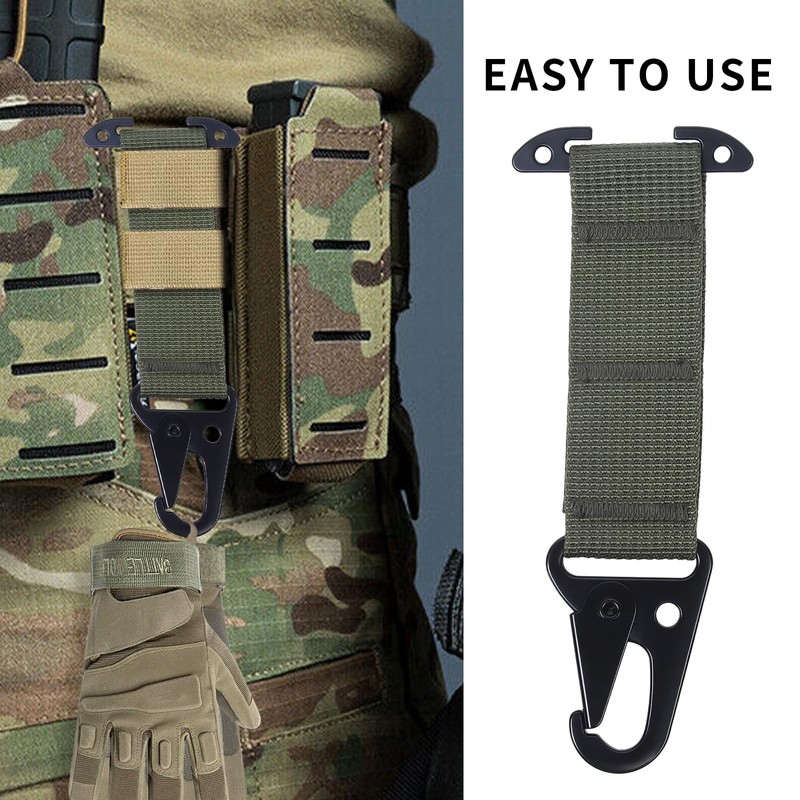2 Pcs Tactical Gear Clip T-Mount Molle Clip Molle Bag