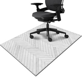 Office Chair Mat for Hardwood & Tile Floor 48"x36",Boho Wood Computer Rolling Chair Mat Carpet Under Desk Non Slip Gaming Rug Low-Pile Large Protector Mat