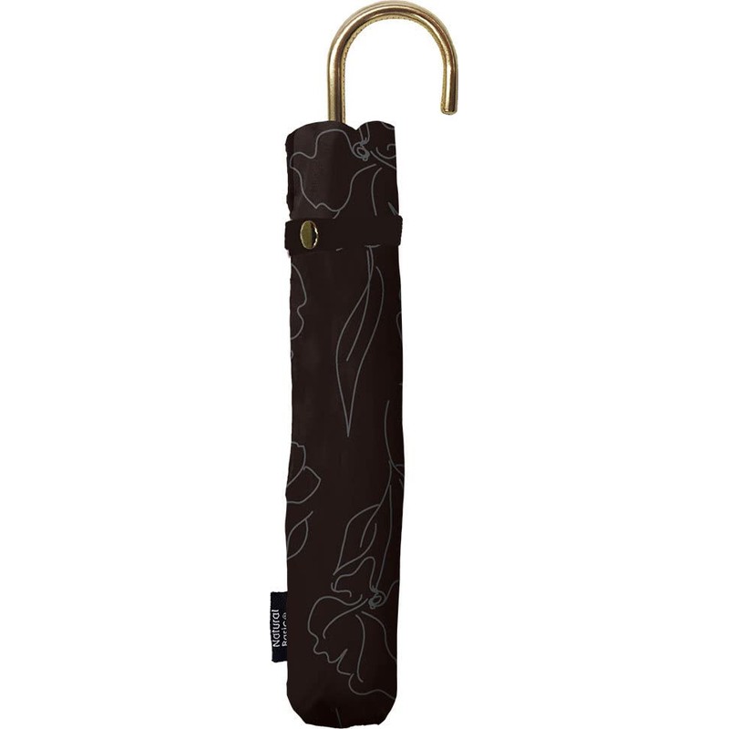 Nakatani Umbrella, Sun or Rain, UV Elena, Black, Flower [923-041],