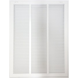 HVAC Premium 18'' X 24'' Steel Return Air Filter Grille for 1'' Filter - Easy Plastic Tabs for Removable Face/Door - HVAC Duct Cover - Flat Stamped Face - White [Outer Dimensions: 20 5/8"w X 26 5/8"h]