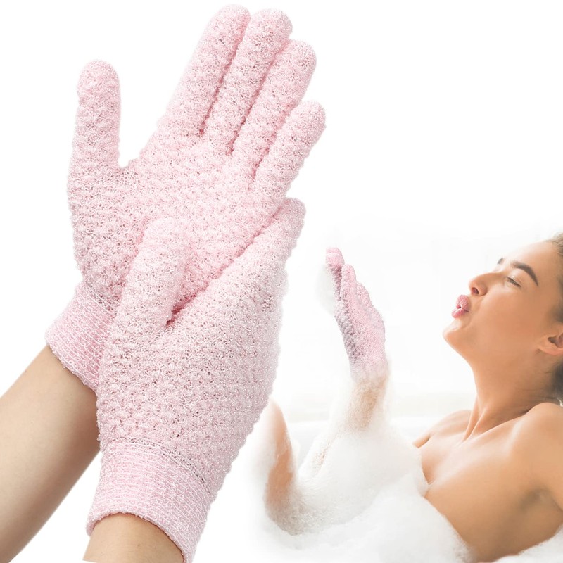 Exfoliating Gloves, Exfoliating Wash Gloves for Body and Face, Dead