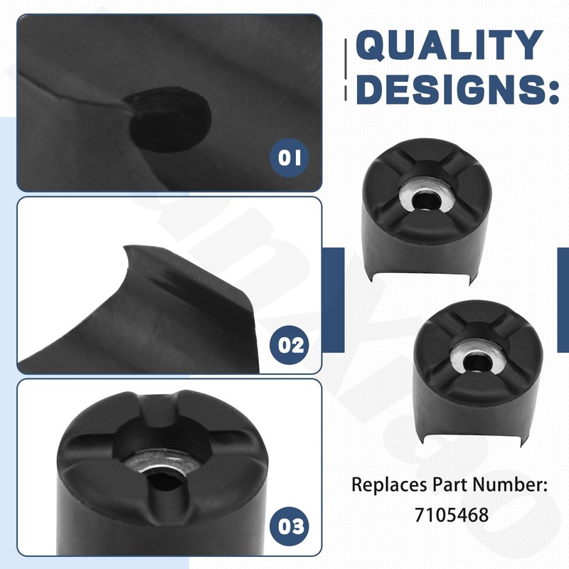 2 Pcs 7105468 Pressure Washers Rubber Feet- Black for Simpson