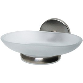 Fackelmann 86958 - Ripiano portaoggetti con Vetro, Superficie in Acciaio Inox Spazzolato, 13 x 6 x 12 cm Circa