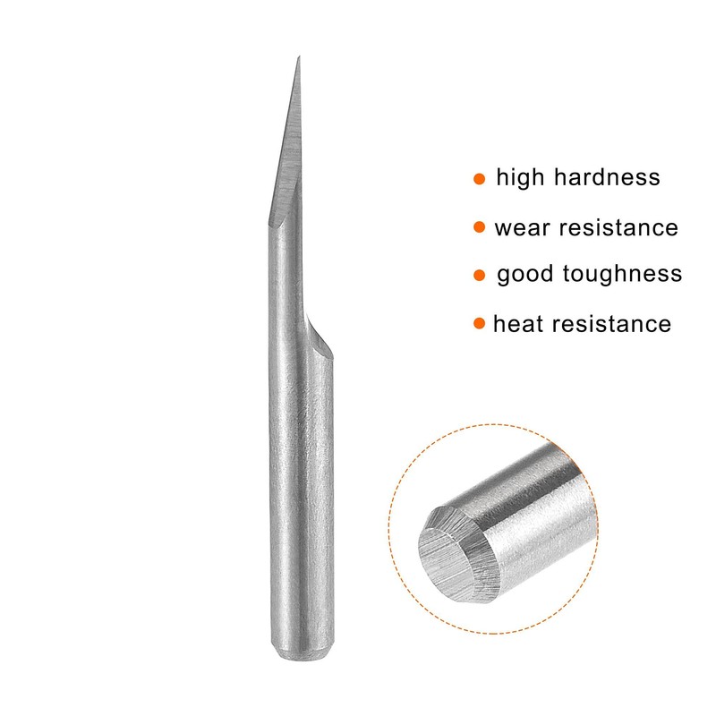 sourcing map Wood Engraving Bit Solid Carbide 3.175mm 1/8" Shank,