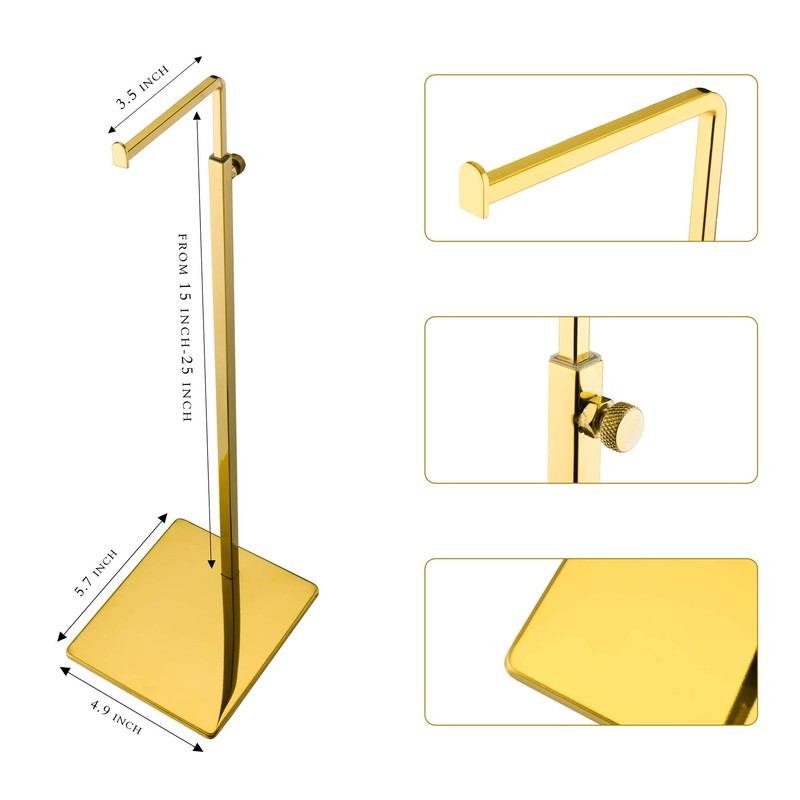 Elitnus Gold Purse Display Stands - 2 Pack Adjustable Height