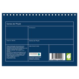 Genies der Physik (Tischkalender 2026 DIN A5 quer), CALVENDO Monatskalender