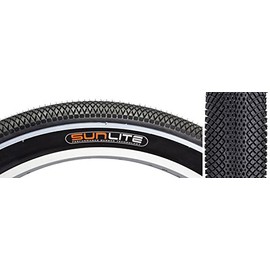 SUNLITE Crusher Cruiser Tire, 26 x 3.5, Black/White Stripe