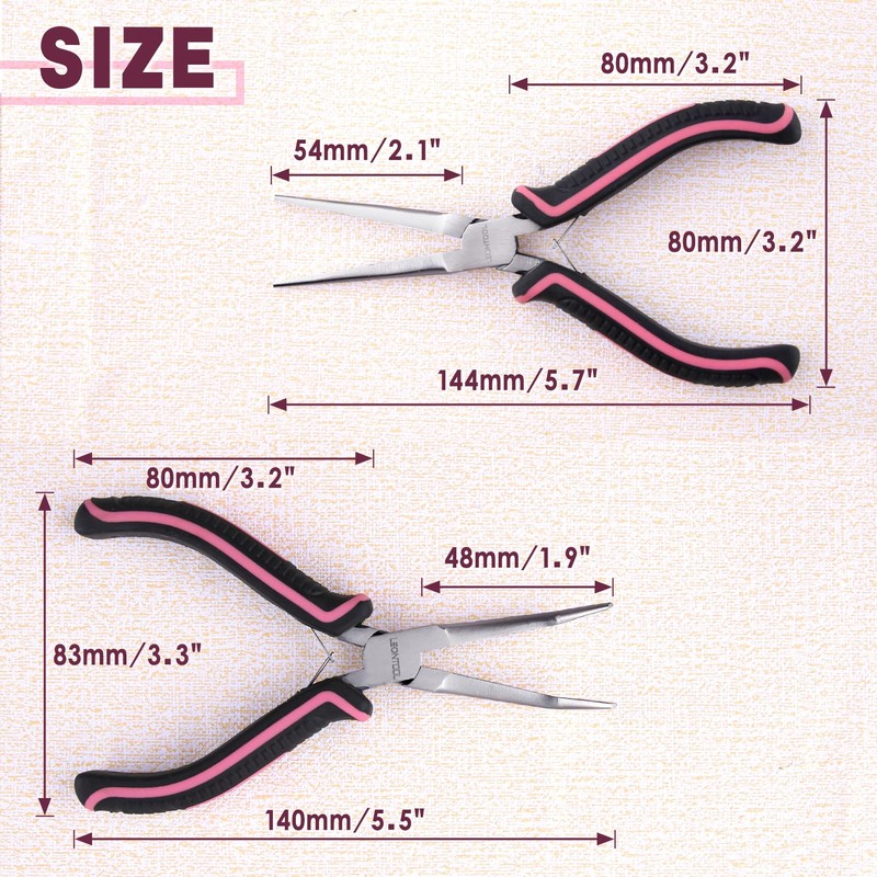LEONTOOL 2 Piece Tip Leads Pliers, Tapered Pliers, Set of