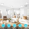libtit 7 Inch Nickel Brushed Flush Mount Ceiling Light, 15W