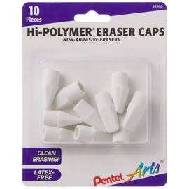 Pentel Arts Hi-Polymer White Cap Erasers (ZEH02PABP10)