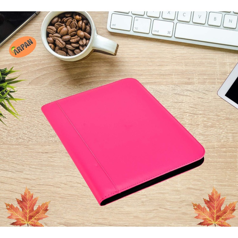 Arpan Ringbinder Folio with Zipper & Calculator Portfolio Folder Case